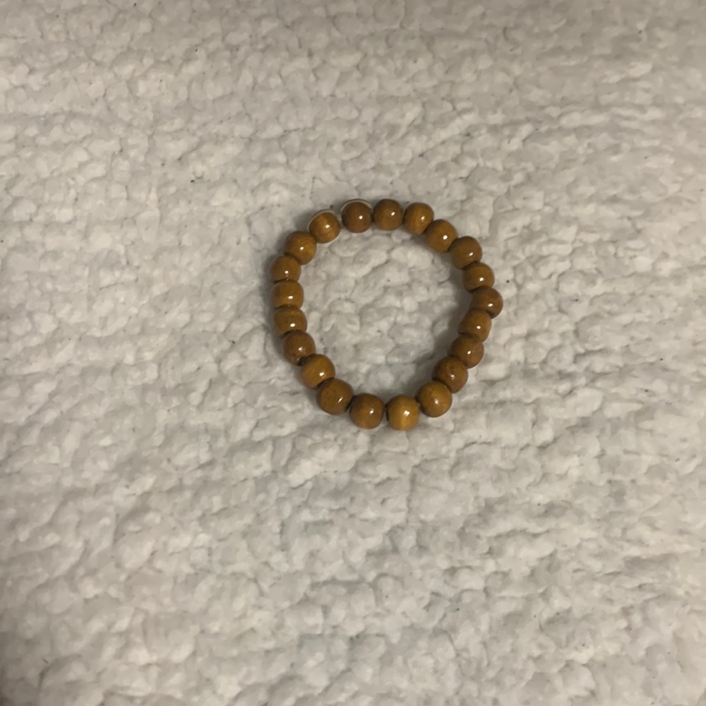Wooden bead bracelet